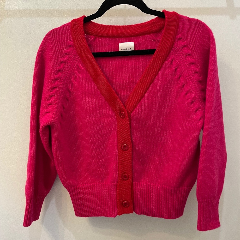 ANINE BING CASHMERE CARDIGAN - SIZE XS